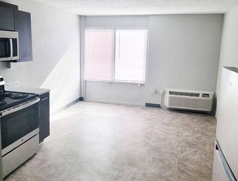 Studio apartment home at Plato's Apartments in Sheffield, Alabama